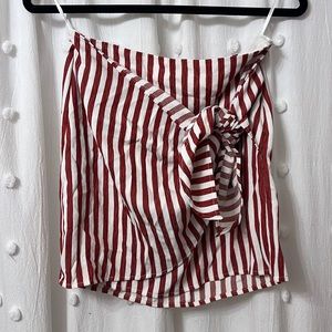 Red and White Mini Skirt